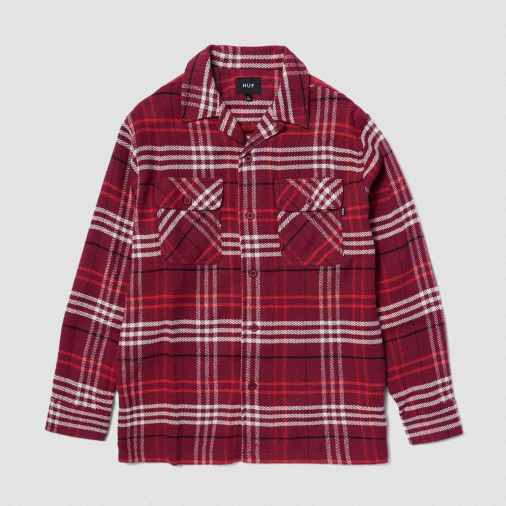 HUF Woven Shirt in Berry